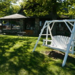 Front lawn Whaleback Inn, Leland Michigan